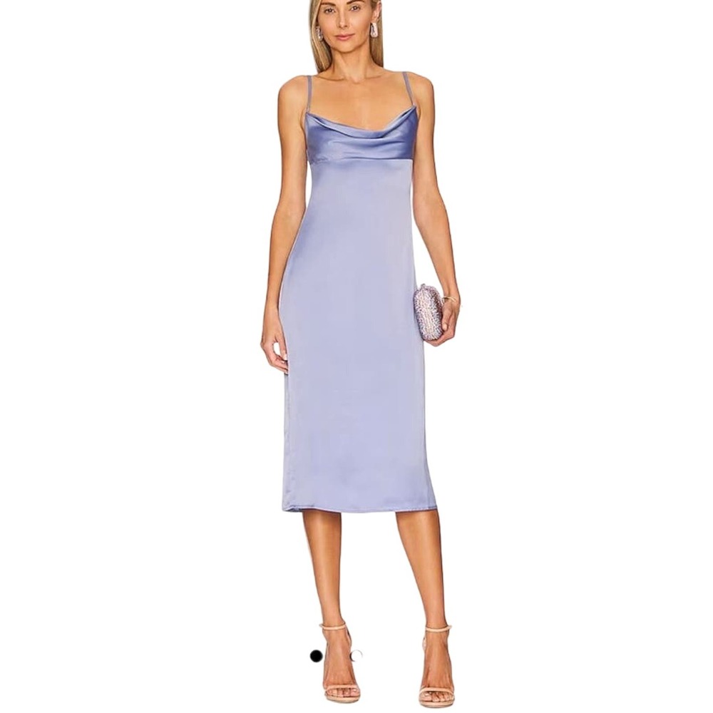 WeWoreWhat Cowl Midi Slate Blue Women’s Size 8